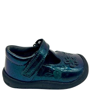 STARTRITE GIRLS H FIT VELCRO STRAP SHOE - BLACK PATENT
